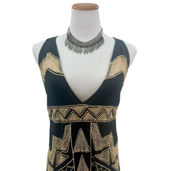 NWOT RARE Jen’s Pirate Booty x Free People Black Embroidered Maxi Dress - Picture 6 of 12